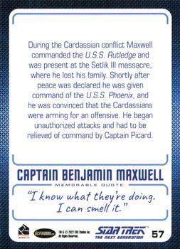 2022 Rittenhouse Star Trek The Next Generation Archives & Inscriptions #57 Captain Benjamin Maxwell Back