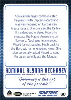 2022 Rittenhouse Star Trek The Next Generation Archives & Inscriptions #60 Admiral Alynna Nechayev Back