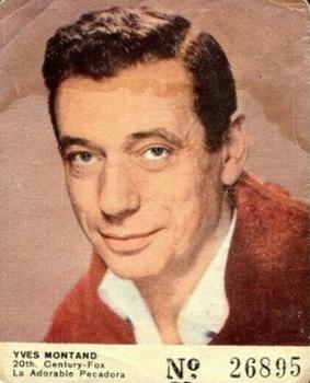 1959 Film Stars (5 Digit Numbers) #NNO Yves Montand Front