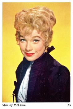 1960 Leaf Sales Confectionery Film Stars #55 Shirley MacLaine Front