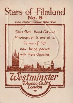 1927 BAT Stars of Filmland (Westminster) #8 Dorothy Phillips Back