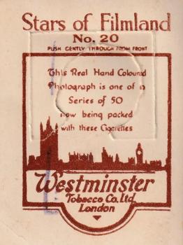 1927 BAT Stars of Filmland (Westminster) #20 Mary Brian Back
