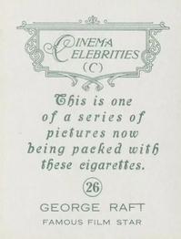 1935 BAT Cinema Celebrities C (Large) #26 George Raft Back