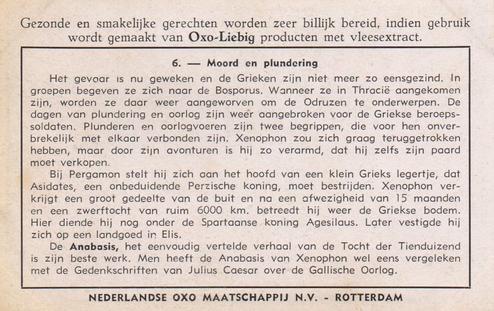 1950 Liebig De Tocht der Tienduizend (The retreat of the ten thousand) (Dutch Text) (F1504, S1505) #6 Moord en plundering Back