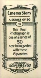 1925 British American Tobacco Cinema Stars Set 1 #38 Snub Pollard Back