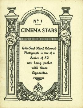 1928 British American Tobacco Cinema Stars Set 4 #1 Mildred Davis Back