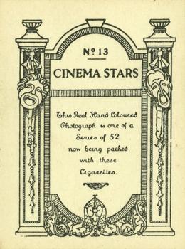 1928 British American Tobacco Cinema Stars Set 4 #13 Marie Prevost Back