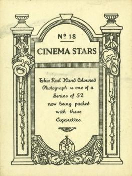 1928 British American Tobacco Cinema Stars Set 4 #18 Clara Bow Back