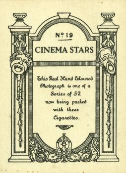 1928 British American Tobacco Cinema Stars Set 4 #19 Laura La Plante Back