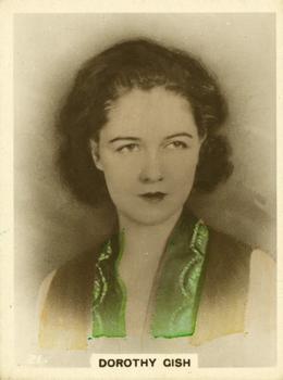 1928 British American Tobacco Cinema Stars Set 4 #21 Dorothy Gish Front