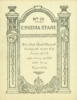 1928 British American Tobacco Cinema Stars Set 4 #25 Louise Lorraine Back