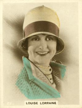 1928 British American Tobacco Cinema Stars Set 4 #25 Louise Lorraine Front