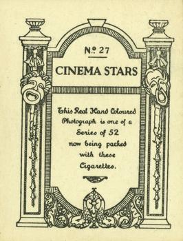 1928 British American Tobacco Cinema Stars Set 4 #27 Eleanor Boardman Back