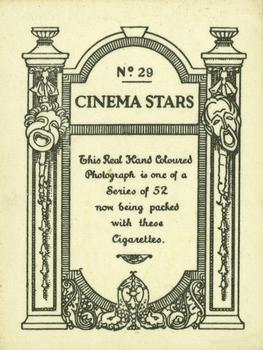 1928 British American Tobacco Cinema Stars Set 4 #29 Billie Dove Back