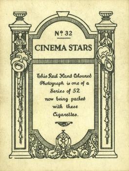 1928 British American Tobacco Cinema Stars Set 4 #32 Pauline Starke Back