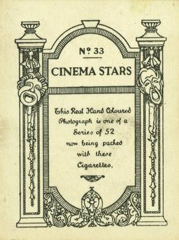 1928 British American Tobacco Cinema Stars Set 4 #33 Richard Dix Back