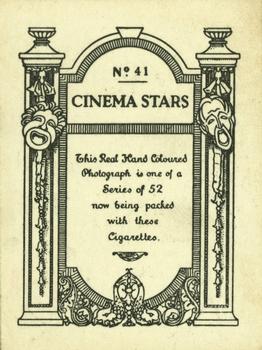 1928 British American Tobacco Cinema Stars Set 4 #41 Florence Vidor Back