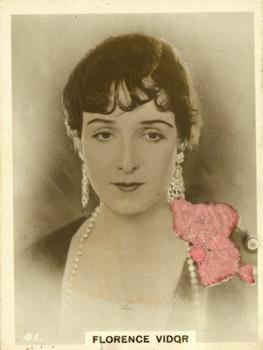 1928 British American Tobacco Cinema Stars Set 4 #41 Florence Vidor Front