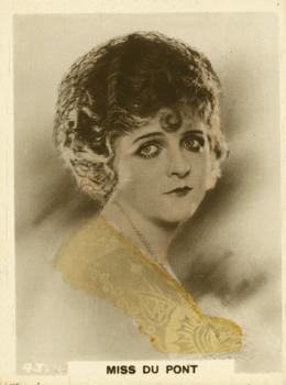 1928 British American Tobacco Cinema Stars Set 4 #43 Miss DuPont Front