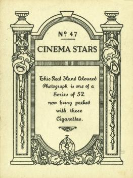 1928 British American Tobacco Cinema Stars Set 4 #47 Adolphe Menjou Back