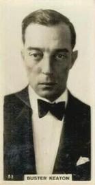 1929 British American Tobacco Cinema Stars Set 9 #53 Buster Keaton Front