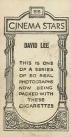 1929 British American Tobacco Cinema Stars Set 9 #55 Davey Lee Back