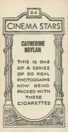 1929 British American Tobacco Cinema Stars Set 9 #64 Catherine Moylan Back