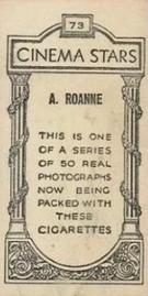 1929 British American Tobacco Cinema Stars Set 9 #73 André Roanne Back