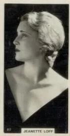 1929 British American Tobacco Cinema Stars Set 9 #80 Jeanette Loff Front