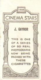 1931 British American Tobacco Cinema Stars Set 11 #158 Janet Gaynor Back
