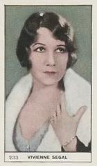 1932 British American Tobacco Cinema Stars BAMT Set 4 #233 Vivienne Segal Front