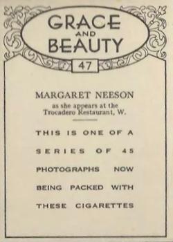1938-39 British American Tobacco Grace and Beauty Series 2 #47 Margaret Neeson Back