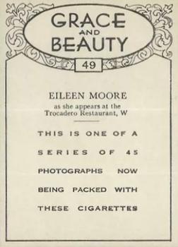 1938-39 British American Tobacco Grace and Beauty Series 2 #49 Eileen Moore Back