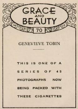 1938-39 British American Tobacco Grace and Beauty Series 2 #70 Genevieve Tobin Back