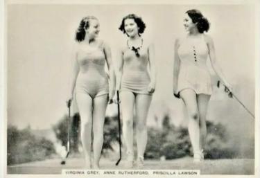 1938 British American Tobacco Modern Beauties 6th Series Extra Large #3 Virginia Grey / Ann Rutherford / Priscilla Lawson Front