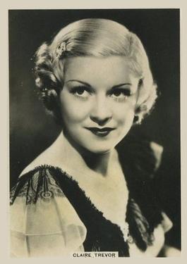 1938 British American Tobacco Modern Beauties 2nd Series Extra Large #1 Claire Trevor Front