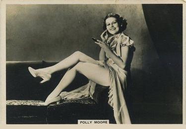 1938 British American Tobacco Modern Beauties 2nd Series Extra Large #22 Polly Moore Front