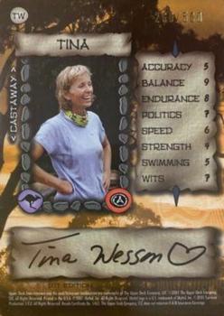 2001 Upper Deck Survivor Australian Outback - Autographs #TW Tina Wesson Front