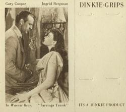 1949 Dinkie Warner Bros. Films Series 6 #6 Gary Cooper / Ingrid Bergman Front