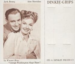 1949 Dinkie Warner Bros. Films Series 6 #10 Ann Sheridan / Jack Benny Front