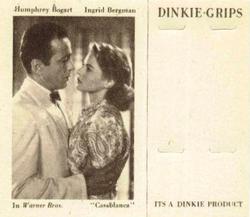 1949 Dinkie Warner Bros. Films Series 6 #17 Humphrey Bogart / Ingrid Bergman Front