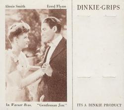 1949 Dinkie Warner Bros. Films Series 6 #19 Alexis Smith / Errol Flynn Front