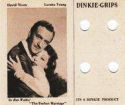 1950 Dinkie Paramount Pictures Series 8 #17 David Niven / Loretta Young Front