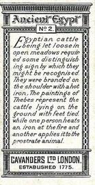 1928 Cavanders Ancient Egypt (Standard) #2 Cattle Back