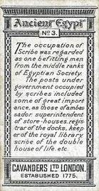 1928 Cavanders Ancient Egypt (Standard) #3 Scribes Back