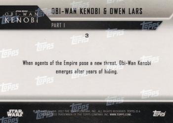 2022 Topps Now Star Wars: Obi-Wan Kenobi #3 Obi-Wan Kenobi & Owen Lars Back