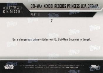 2022 Topps Now Star Wars: Obi-Wan Kenobi #7 Obi-Wan Kenobi rescues Princess Leia Organa Back