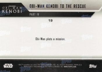 2022 Topps Now Star Wars: Obi-Wan Kenobi #19 Obi-Wan Kenobi to the rescue Back
