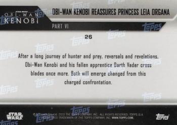 2022 Topps Now Star Wars: Obi-Wan Kenobi #26 Obi-Wan Kenobi Reassures Princess Leia Organa Back