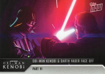 2022 Topps Now Star Wars: Obi-Wan Kenobi #27 Obi-Wan Kenobi & Darth Vader Face Off Front